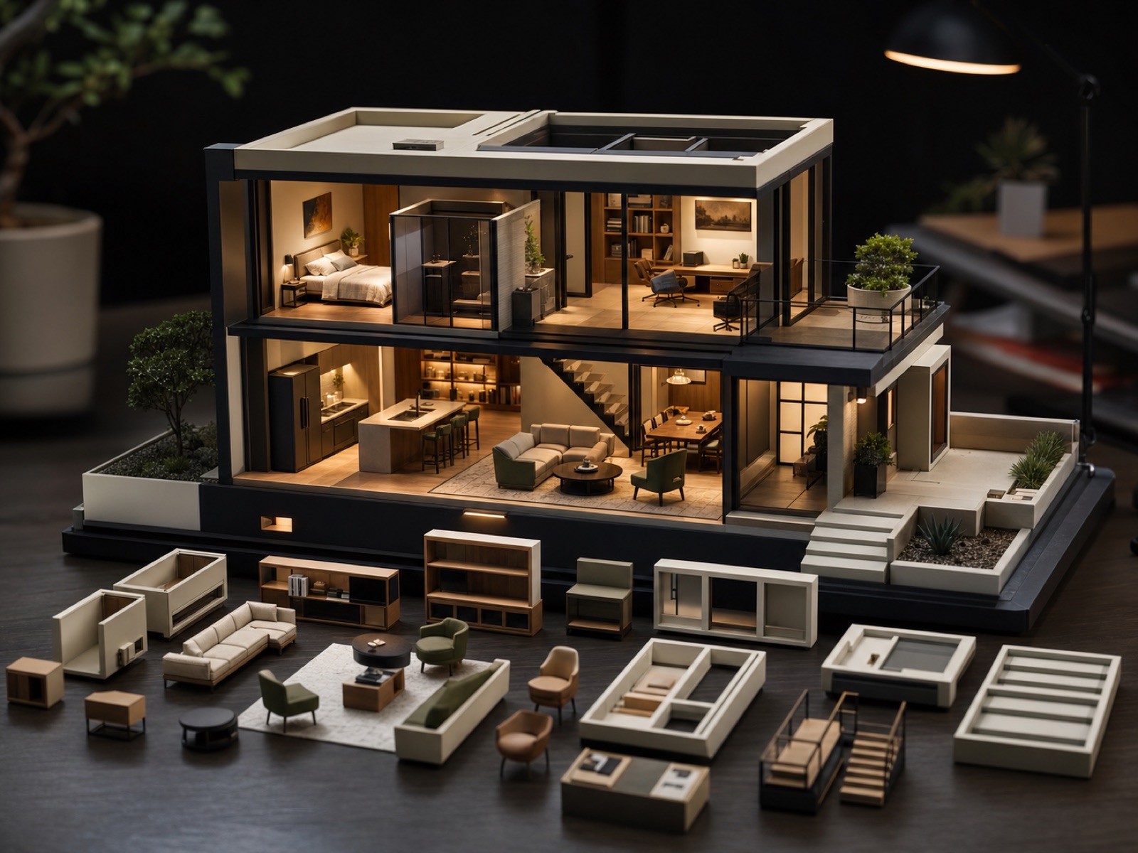 Domotic Life printable modular house, rooms and miniature furniture system